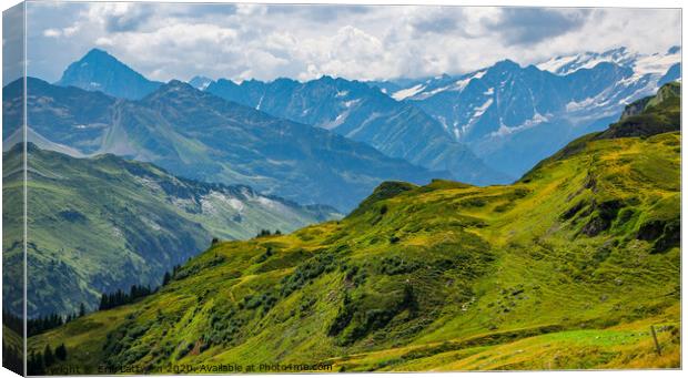 Amazing nature of Switzerland in the Swiss Alps Canvas Print by Erik Lattwein