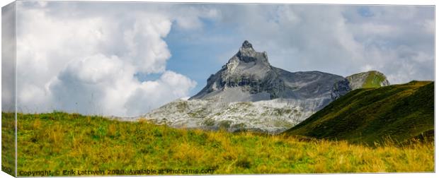 The Swiss Alps at Melchsee Frutt Canvas Print by Erik Lattwein