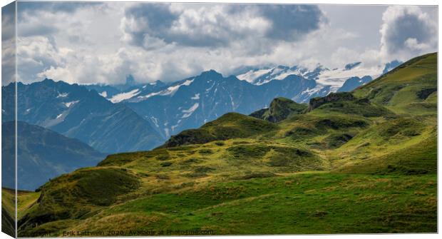 Amazing nature of Switzerland in the Swiss Alps Canvas Print by Erik Lattwein