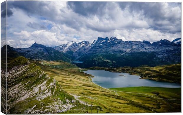 Amazing nature of Switzerland in the Swiss Alps Canvas Print by Erik Lattwein