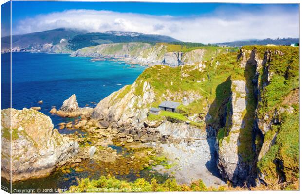 View of Cliffs of Loiba, Galicia - 2 Canvas Print by Jordi Carrio