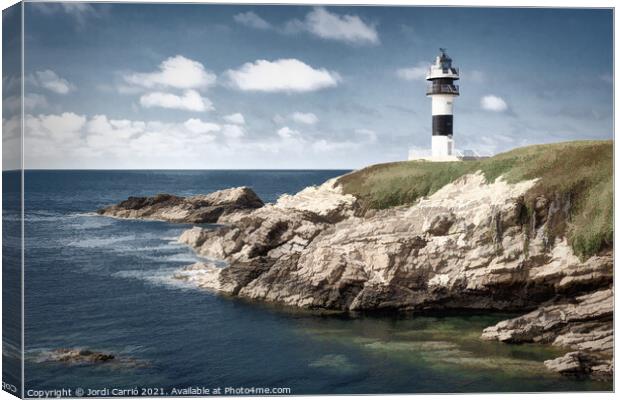 Lighthouse on Pancha Island, Galicia - 1 Canvas Print by Jordi Carrio