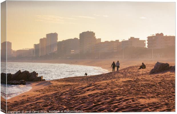 Sunset in Platja d'Aro - C1601-4389-GRACOL Canvas Print by Jordi Carrio