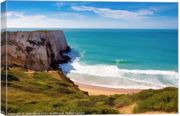 Cliffs of the coast of Sagres, Algarve - 1 - Picturesque Edition Canvas Print by Jordi Carrio