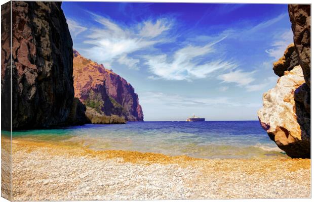 Majestic La Calobra Cove - CR2205-7570-ABS Canvas Print by Jordi Carrio