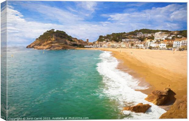 Panoramic view of the bay of Tossa, Costa Brava - Picturesque Ed Canvas Print by Jordi Carrio