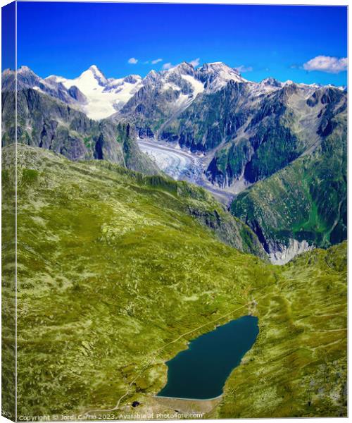 Aletsch Glacier Panorama - N0708-128-ORT-2 Canvas Print by Jordi Carrio