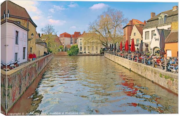 Enchanting Canal of Bruges - CR2304-9010-WAT Canvas Print by Jordi Carrio