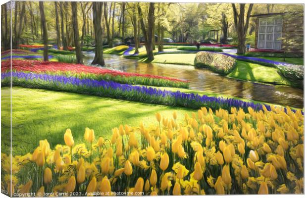 Radiant Tulip Paradise - CR2305-9209-OIL Canvas Print by Jordi Carrio