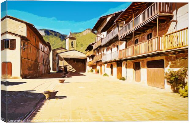 Hostalets d'en Bas, Garrotxa - CR2304-8842-WAT Canvas Print by Jordi Carrio