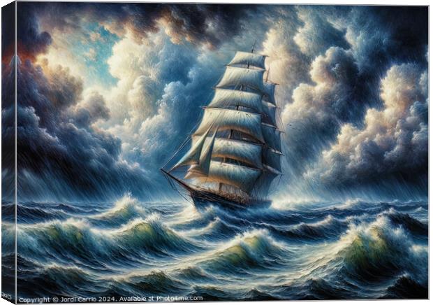 Ocean Challenge - GIA-2309-1084-OIL Canvas Print by Jordi Carrio