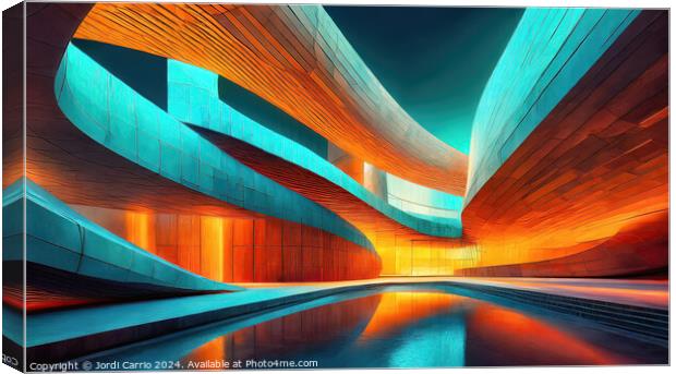 Architectural Dawn - GIA2401-0147-ILU Canvas Print by Jordi Carrio