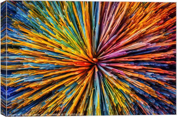 Abstract chromatic explosion - GIA-2310-1115-OIL Canvas Print by Jordi Carrio