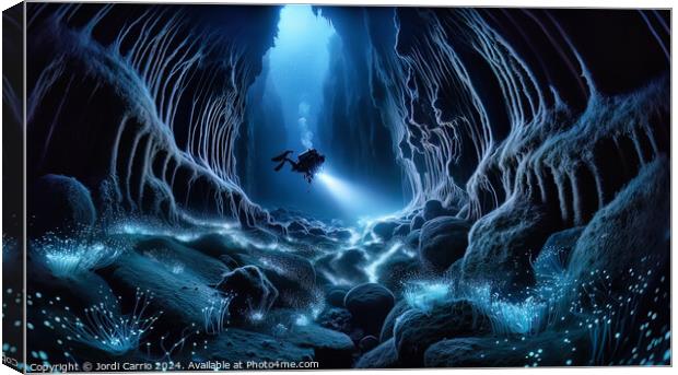 Luminescent Abyss - GIA2401-0193-REA Canvas Print by Jordi Carrio