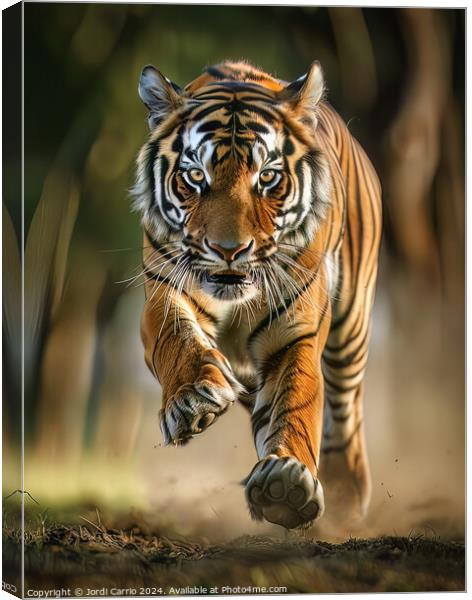Determined Stalking - GIA2401-0209-REA Canvas Print by Jordi Carrio