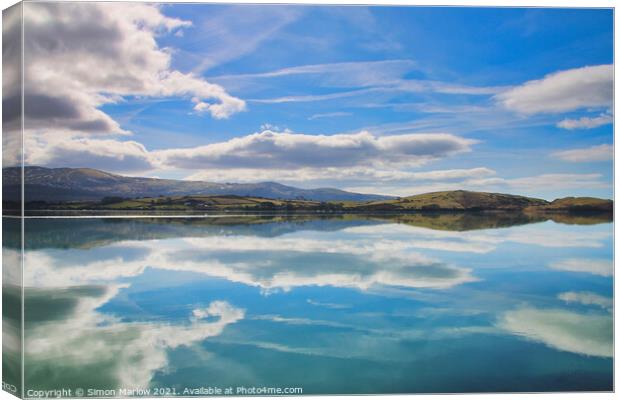 Majestic Snowdonia Overlooking Portmeirion Canvas Print by Simon Marlow