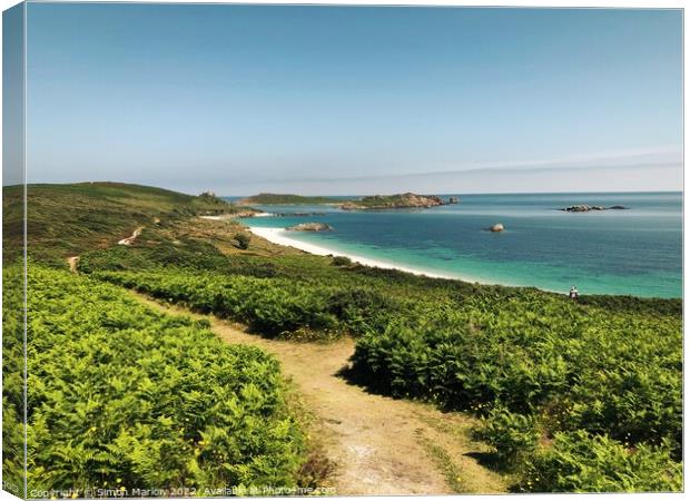 Coastal Paradise Isles of Scilly Canvas Print by Simon Marlow