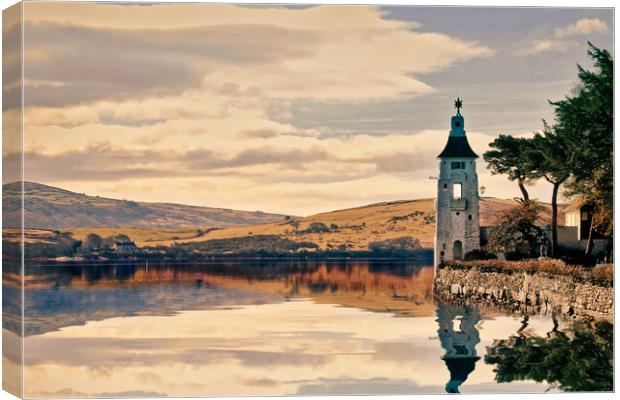 Majestic Sunrise over Portmeirion Canvas Print by Simon Marlow