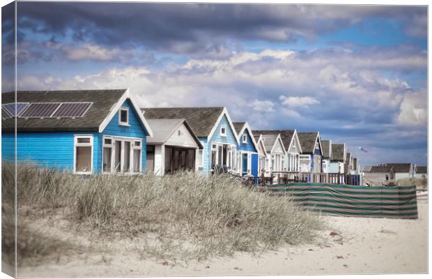 Seaside Serenity A Colourful Beachfront Canvas Print by Simon Marlow
