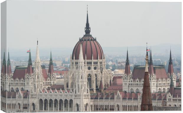 Budapest Parliament Building Canvas Print by Simon Marlow