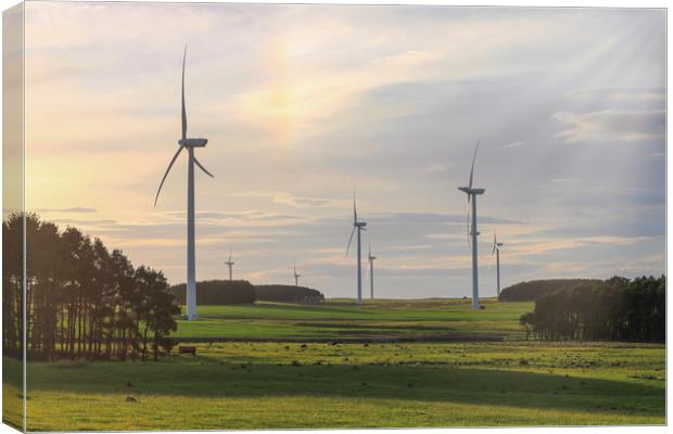 Renewable Energy, Northumberland Canvas Print by Simon Marlow