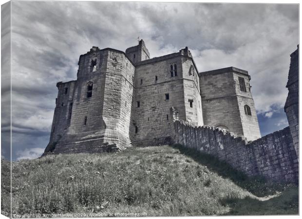 Warkworth Medieval Castle Canvas Print by Simon Marlow