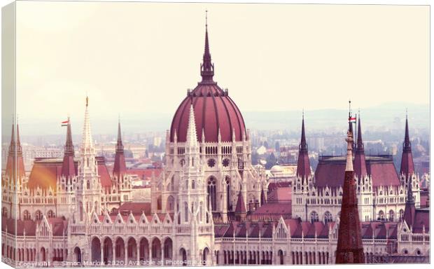 Budapest Parliament Building Canvas Print by Simon Marlow