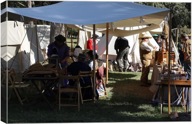 Civil War Reenactment Fresno California Canvas Print by Arun 