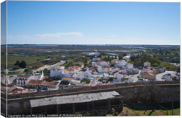 Castro Marim city view from inside the castle Canvas Print by Luis Pina