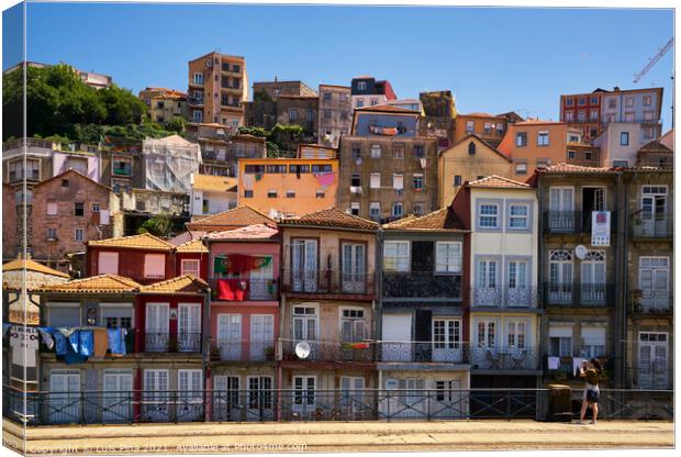 Typical Architecture Houses Porto Canvas Print by Luis Pina