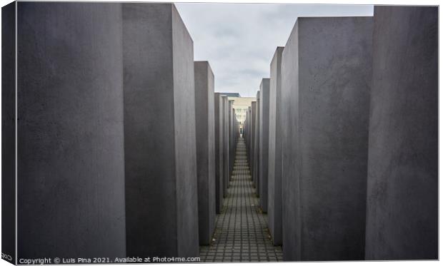 Memorial to the Murdered Jews of Europe in Berlin Canvas Print by Luis Pina