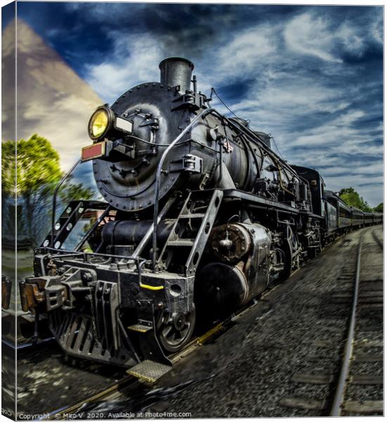 Connecticut Valley Railroad Steam Train Locomotive Canvas Print by Miro V