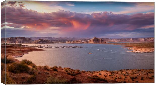 Sunset over Wahweap Bay Canvas Print by BRADLEY MORRIS