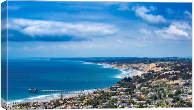 La Jolla Heights Shores Beach San Diego California Canvas Print by William Perry