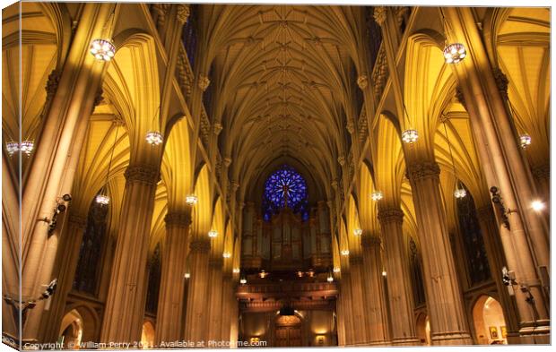 St. Patrick's Cathedral Insides New York City Canvas Print by William Perry