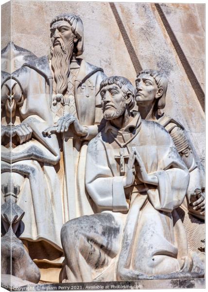 Saint Francis Xavier Monument Explorers Lisbon Portugal Canvas Print by William Perry