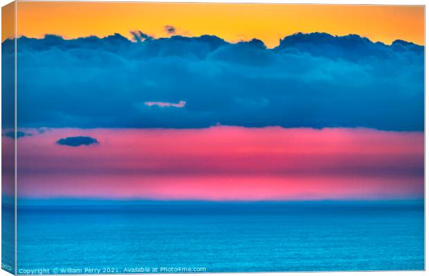 After Sunset La Jolla Heights San Diego California Canvas Print by William Perry