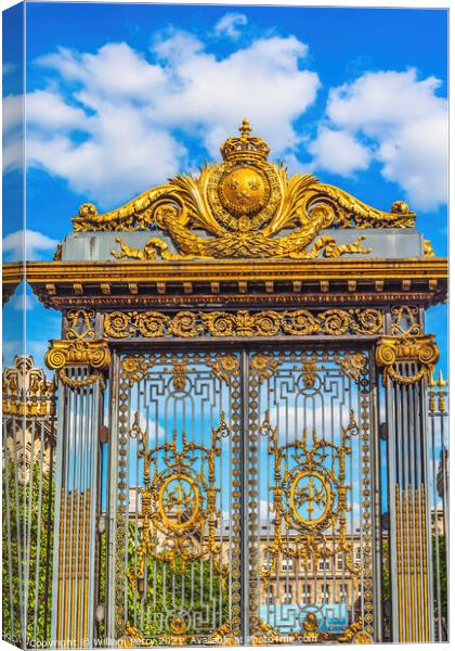 Golden Gate Court of Appeals Palace of Justice Paris France Canvas Print by William Perry