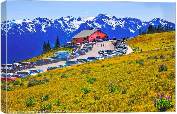 Hurricane Ridge Visitor Center Olympic National Park Washington Canvas Print by William Perry