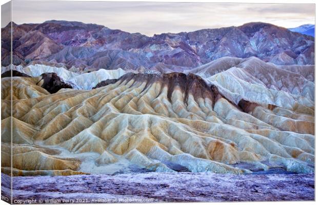 Zabruski Point Death Valley National Park California Canvas Print by William Perry