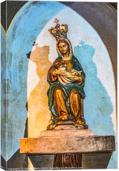 Shrine Our Lady Leche Mission Saint Augustine Florida Canvas Print by William Perry