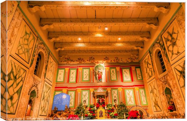 Old Mission Santa Ines Solvang California Basilica Canvas Print by William Perry