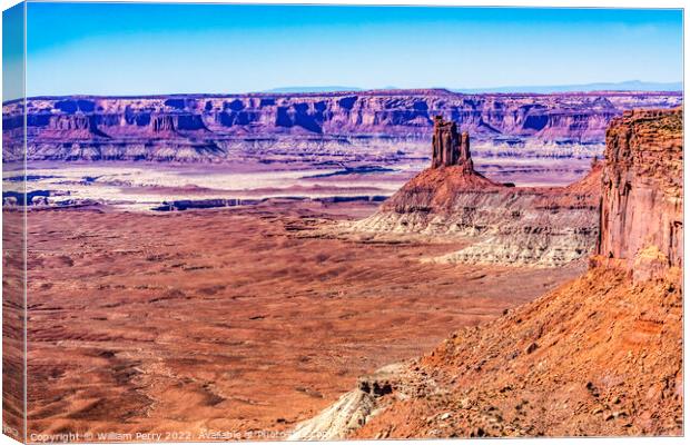 Candlestick Tower Overlook Canyonlands National Park Moab Utah  Canvas Print by William Perry