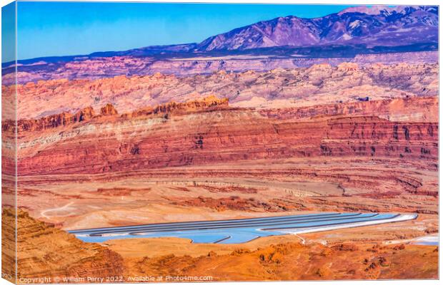 Reservoir Irrigation Grand View Point Canyonlands National Park  Canvas Print by William Perry