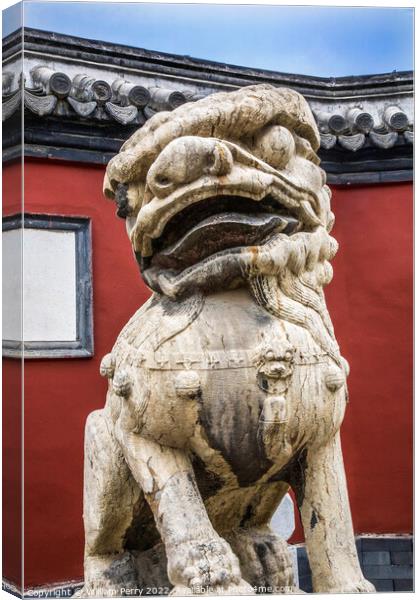 Stone Dragon Imperial Palace Shenyang Liaoning China Canvas Print by William Perry