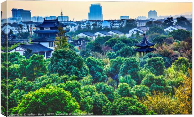 Pan Men Gate Scenic Area Park Garden Suzhou China Canvas Print by William Perry