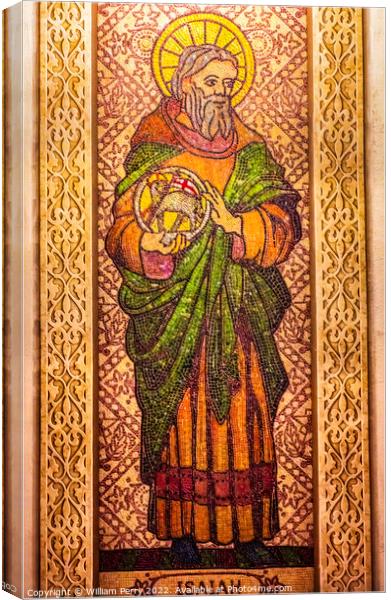 Isiah Mosaic St. Augustine Cathedral Tucson Arizona Canvas Print by William Perry