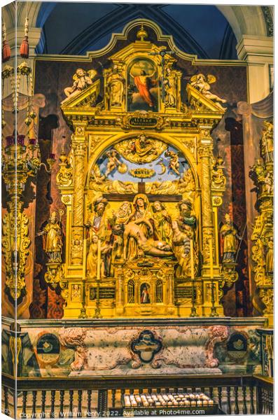 Mary Pieta Altar Saint Leodegar Church Lucerne Switzerland  Canvas Print by William Perry