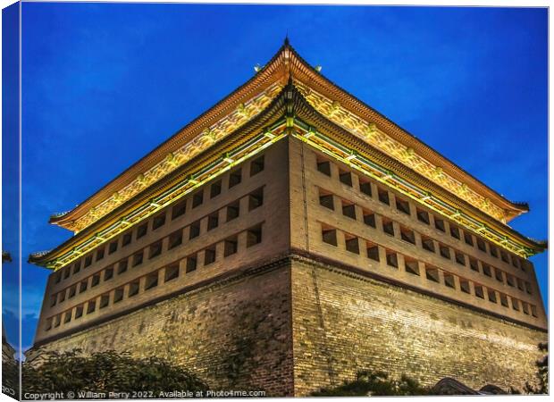 Southeast Corner Tower Ming City Wall Park Beijing China Canvas Print by William Perry