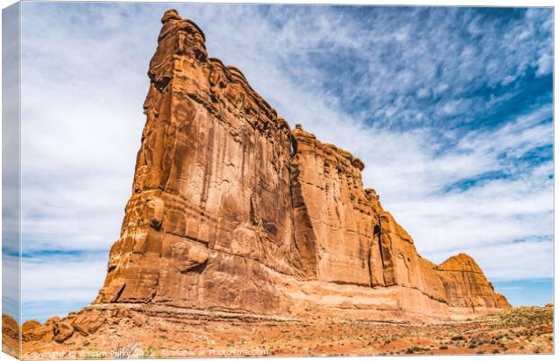 Tower of Babel Rock Formation Canyon Arches Nation Canvas Print by William Perry